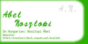 abel noszlopi business card